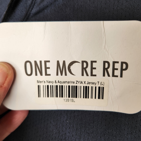 NWT Zyia Men's Navy & Aquamarine ZYIA-X Jersey T Size L - Picture 6 of 6